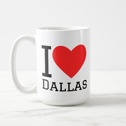 Ich liebe Dallas Kaffeetasse (Links)