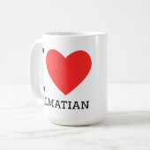 Ich liebe Dalmatiner  Kaffeetasse (Vorderseite Links)