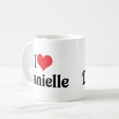 Ich liebe Danielle Kaffeetasse (Vorderseite Links)