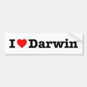 "ICH LIEBE DARWIN " AUTOAUFKLEBER (Vorne)