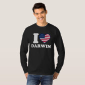 Ich liebe Darwin ich herze Darwin T-Shirt (Vorne ganz)