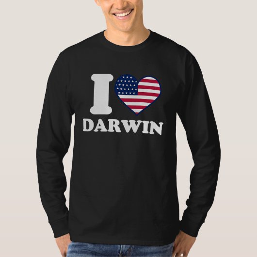 Ich liebe Darwin ich herze Darwin T-Shirt (Vorderseite)
