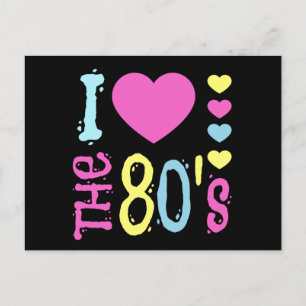 Ich liebe das 80er Disco-Kostüm Postkarte