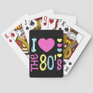 Ich liebe das 80er Disco-Kostüm Spielkarten
