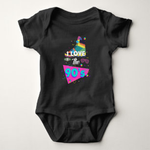 Ich liebe das 90er Retro-Outfit Baby Strampler