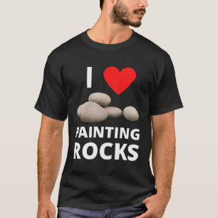 Ich liebe das Bemalen von Steinen Herz Stein Freun T-Shirt