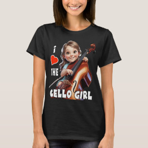Ich Liebe das Cello-Mädchen T-Shirt