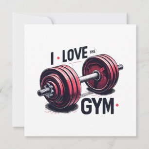 Ich liebe das Fitnessstudio Einladung