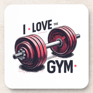 Ich liebe das Fitnessstudio Getränkeuntersetzer