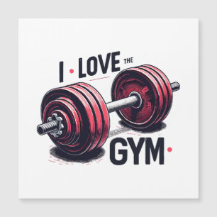 Ich liebe das Fitnessstudio Magnetkarte