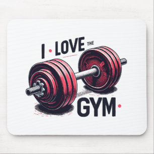 Ich liebe das Fitnessstudio Mousepad