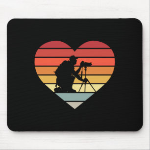 Ich liebe das Fotografieren von Vintage-Herzen Mousepad
