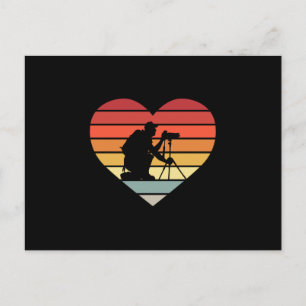 Ich liebe das Fotografieren von Vintage-Herzen Postkarte