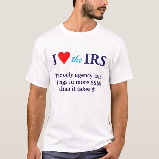 Ich liebe das IRS Herz T-Shirt (Vorderseite)