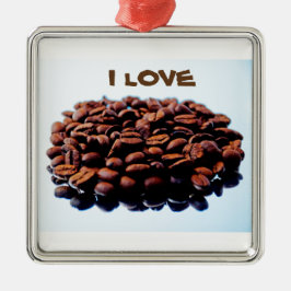 Ich Liebe das Kaffeearoma Ornament Aus Metall