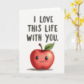Ich liebe das Leben mit dir Happy Apple Card Karte (Gelbe Blume)