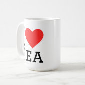 Ich liebe das Meer Kaffeetasse (Vorderseite Links)