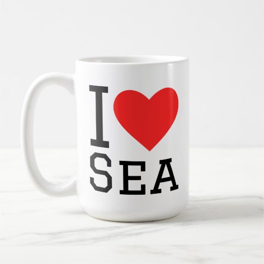 Ich liebe das Meer Kaffeetasse (Links)