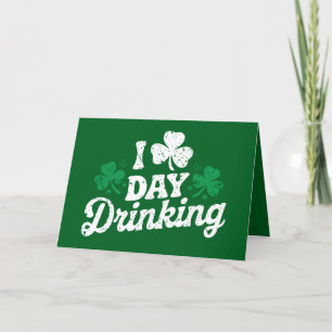 Ich liebe das Trinken am Tage, lustiger St. Patric Dankeskarte