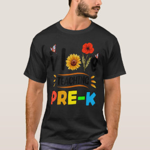Ich liebe das Unterrichten von Pre K Sonnenblume f T-Shirt