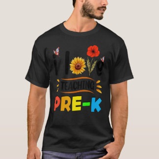 Ich liebe das Unterrichten von Pre K Sonnenblume f T-Shirt