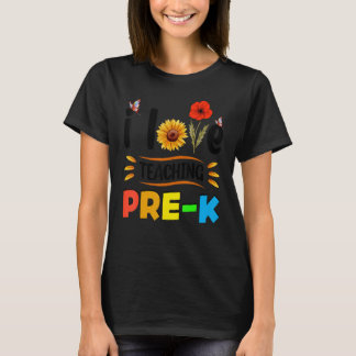 Ich liebe das Unterrichten von Pre K Sonnenblume f T-Shirt