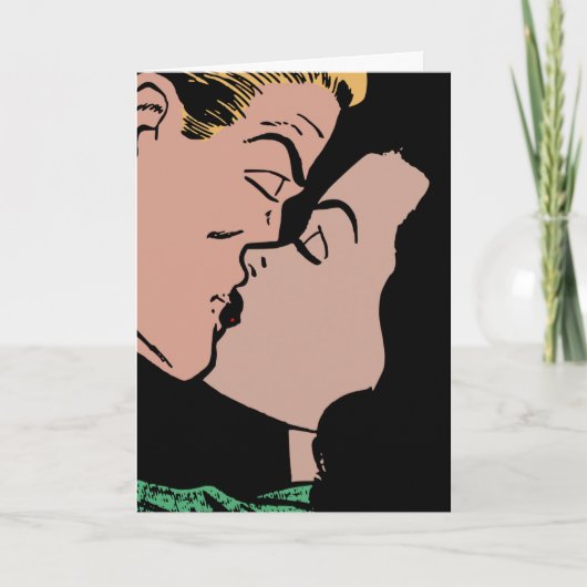 ICH LIEBE, DASS DU DIE KARTE RETRO GREETING. (Vorderseite)