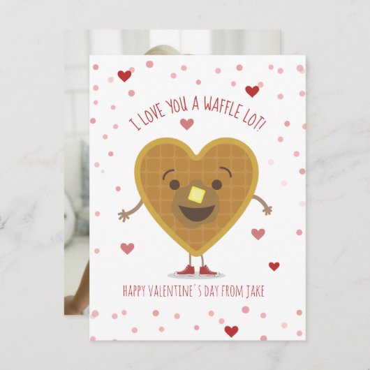 Ich Liebe, dass du ein Waffelhecht hast Kinder Val Postkarte (Vorne/Hinten)