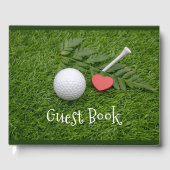 Ich Liebe, dass du Golfball mit Abschlag auf grün Gästebuch (Vorderseite)