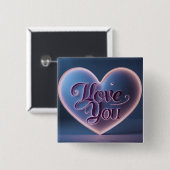 Ich Liebe, dass du in einem Herzen verbunden bist Button (Vorne & Hinten)