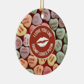 ICH LIEBE, DASS DU... KERAMIK ORNAMENT (Rechts)
