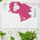 Ich Liebe, dass du Llama ein individuelles Geschen Geschirrtuch (Gefaltet)