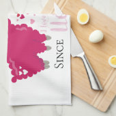 Ich Liebe, dass du Llama ein individuelles Geschen Geschirrtuch (Viertel Falte)