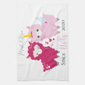 Ich Liebe, dass du Llama ein individuelles Geschen Geschirrtuch (Vertikal)