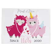 Ich Liebe, dass du Llama ein individuelles Geschen Große Geschenktüte (Rückseite)