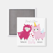 Ich Liebe, dass du Llama ein individuelles Geschen Magnet (Vorderseite/Rückseite)