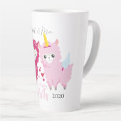 Ich Liebe, dass du Llama ein individuelles Geschen Milchtasse (Rechte Ecke)