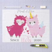 Ich Liebe, dass du Llama ein individuelles Geschen Seidenpapier (Handwerk)