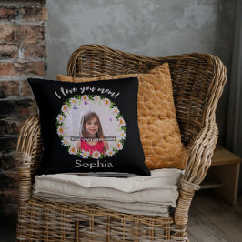 Ich Liebe, dass du Mama Foto Blume-Grenze Kissen