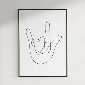 Ich Liebe, dass du unterschreibst Poster