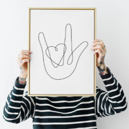 Ich Liebe, dass du unterschreibst Poster