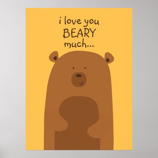 Ich Liebe, dass du viel beargst Poster (Vorne)