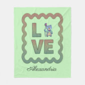 Ich Liebe, dass du viel sagst Fleecedecke (Vorderseite)