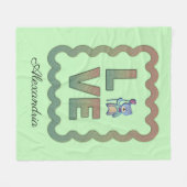 Ich Liebe, dass du viel sagst Fleecedecke (Vorderseite (Horizontal))