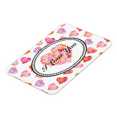 Ich Liebe, dass du Wasserfarbenherzen hörst Magnet (Linke Seite)