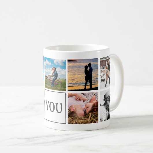 Ich Liebe, dass ich meine Freundin Foto Collage Kaffeetasse (VorderseiteRechts)