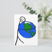 Ich Liebe, dass Kinder meiner Erde durch heilende  Postkarte (Stehend Vorderseite)