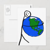 Ich Liebe, dass Kinder meiner Erde durch heilende  Postkarte (Vorne/Hinten)