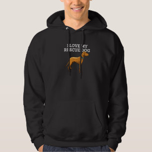 Ich Liebe, dass mein Rettung Hund Tier Lover Pet L Hoodie