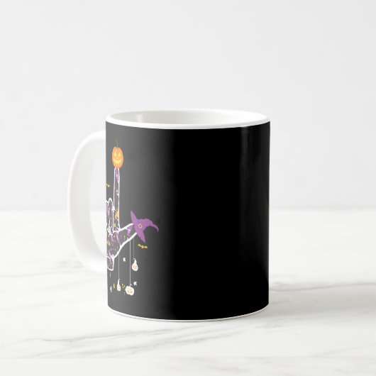 Ich Liebe, dass Sie asl Halloween Zeichensprache H Kaffeetasse (Vorderseite Links)